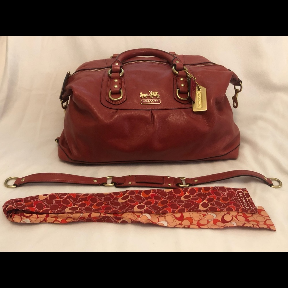 Coach Red Raspberry Purse - Picture 3 of 5